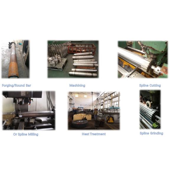 Forged 42CrMo Steel Spline Gear Shaft Spline Hobbing Main Drive Shaft