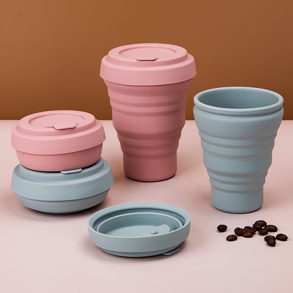 Quality Reusable 4oz Silicone Collapsible Drinking Cups With Lid for sale