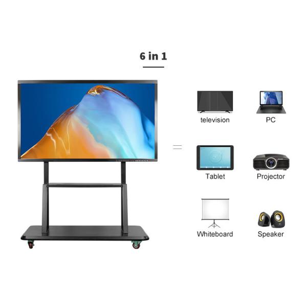1920 X 1080 Interactive Digital Whiteboard All In One 65 75 86'' School Teaching