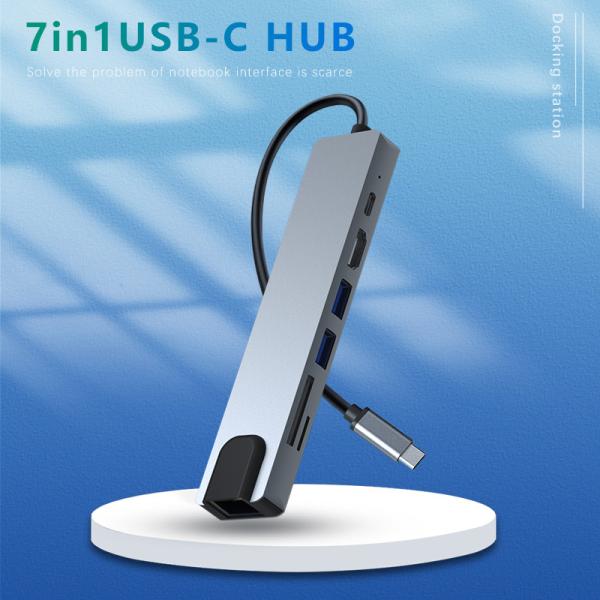Quality Type C 7 In 1 USB C Hub With HDMI 4K 60Hz Output Power Delivery for sale