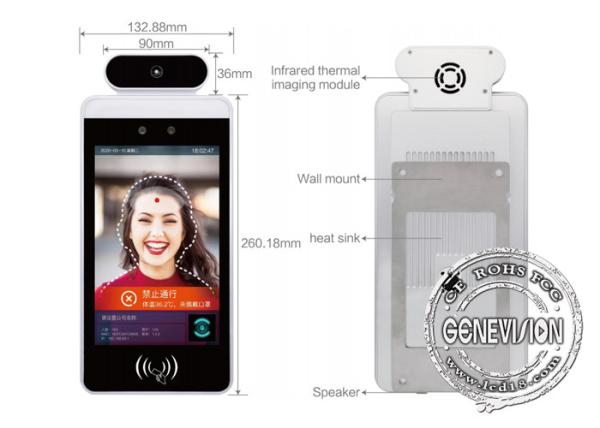 EU Health Code Scanner Wall Mountable Face Recognition Thermometer Body