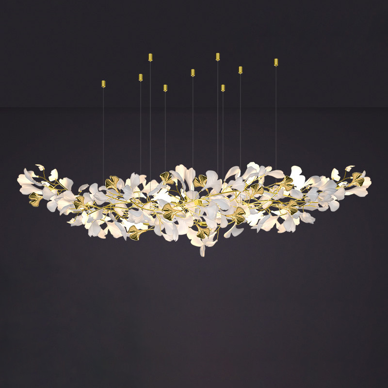 Luxury Chandelier Indoor Home Leaves Staircase Hotel Lobby Custom Chandelier(WH-NC-117)