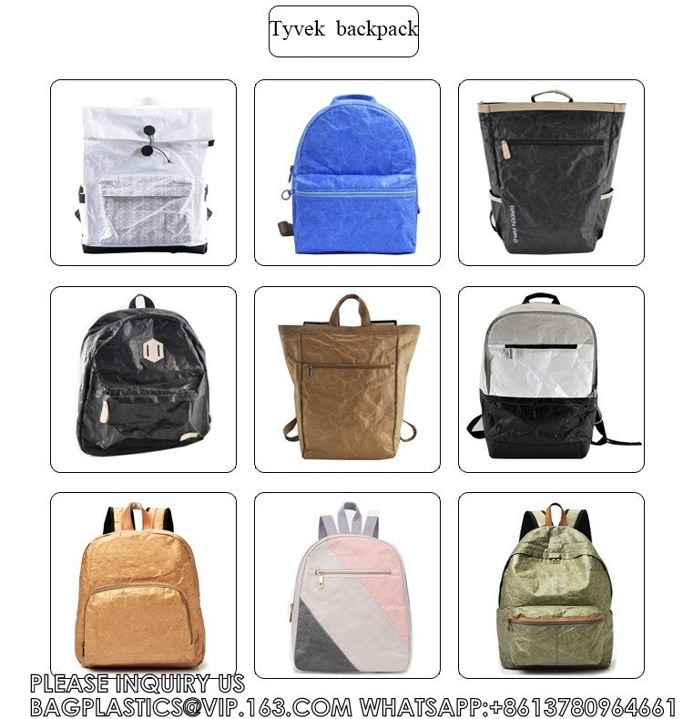 Wholesale Tyvek Waterproof Gym Bag Sports Soccer Drawstring Backpack Shopping bag, Promotional bag, Gift bag, Packing
