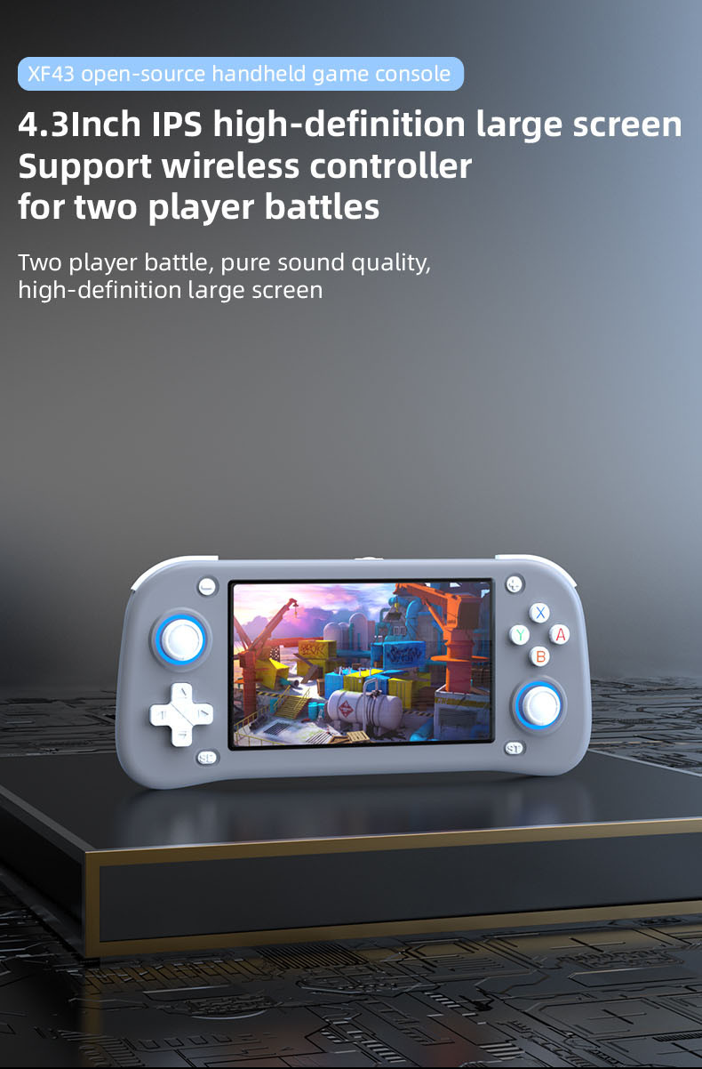 XF43 Retro Handheld Game Console Open Source 4.3inch IPS Screen Video Player
