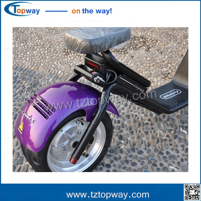 18*9.5 inch big tyre 1000w 60v harley electric scooter no folding stand up citycoco