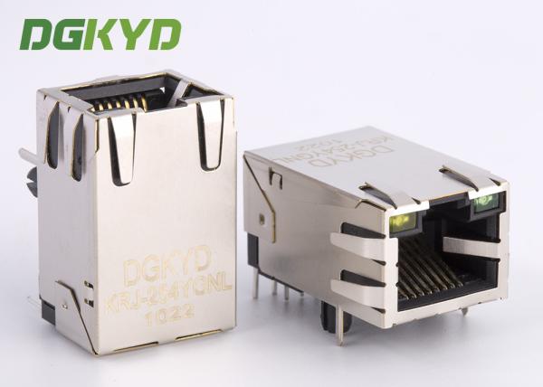 10/100 Base single port 6P8C RJ45 modular jack ethernet connector with lan