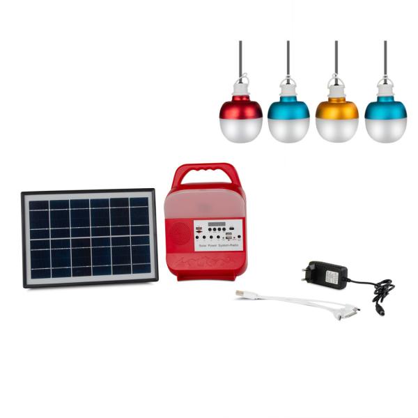 30W Portable Solar Panel Energy System 8000mah Power With FM Radio