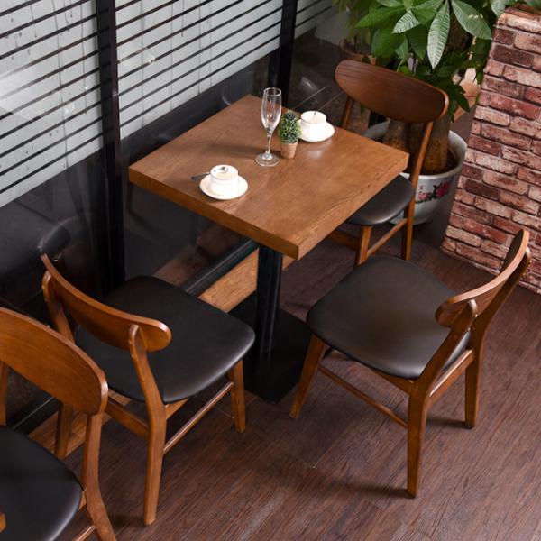 4cm Thickness Melamine - Faced Chipboard Dining Table with Safe Round Corner