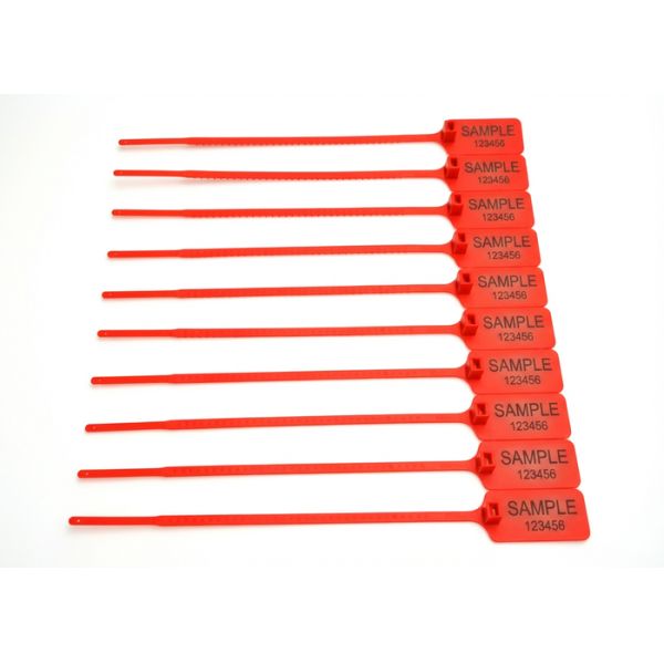 Custom Logo Plastic Truck Seals 398N Tensile Strength 190mm Working Length