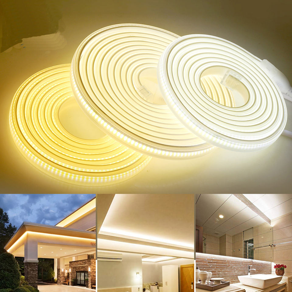 280leds / meter 12v 24v 220v Rgbw Cob Light Strip Cob Led Strip Length 50Meters/roll