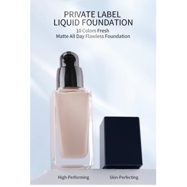 OEM/ODM Full Coverage Foundation Private Label Waterproof Matte Liquid Concealer Foundation for Black Skin