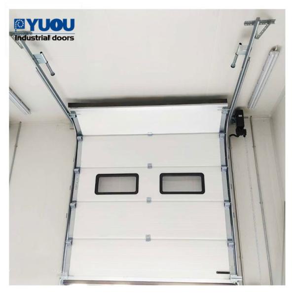 Thermal Insulation Sectional Overhead Door High Lift 12m width 50mm thickness