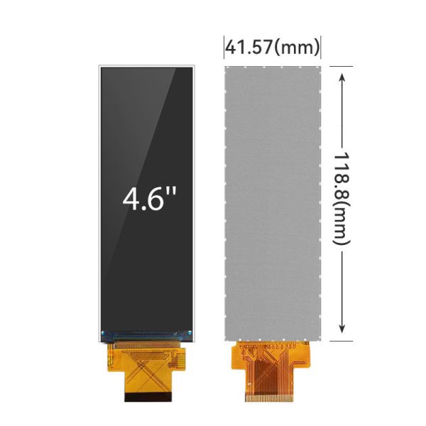 4.6 Inch Bar Type LCD Display 320×960 Resolution MIPI RGB SPI LCD Display