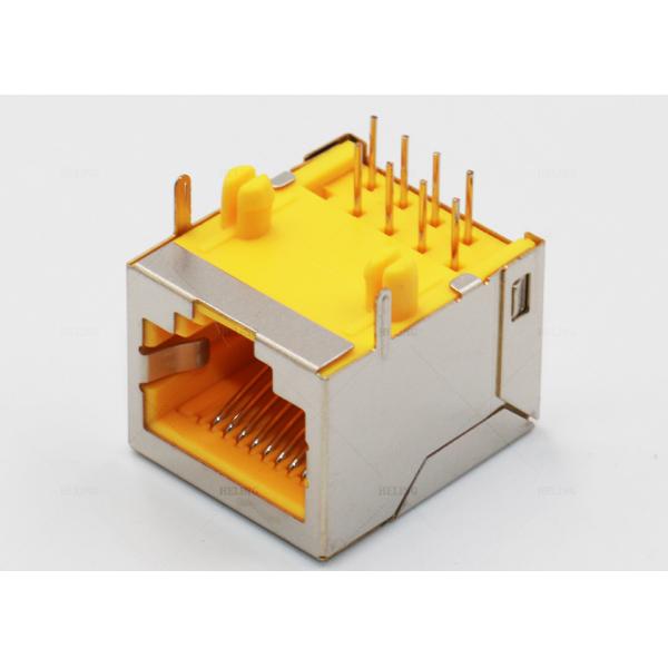 Side Entry Right Angle RJ45 Connector , Network RJ45 90 Degree Adapter