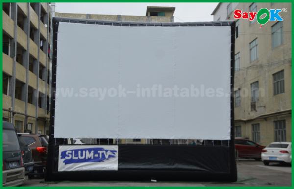 Quality Inflatable Backyard Movie Screen Outdoor Inflatable Movie Screen Oxford Cloth Material WIth Frame For Projection for sale