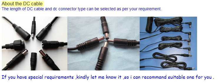 AC/DC adaptor(output 8.4VDC 1000mA)