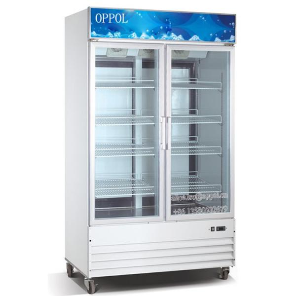 Quality OP-A705 Double Doors Upright Display Showcase Freezer for sale