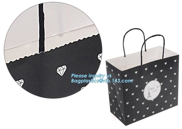 Custom paper bag with handle coated white paper bag printing pattern flower carrier bag,Flower carrier paper bags with d