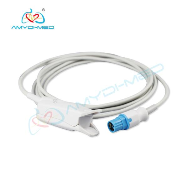 Quality Adult Finger Clip Drager Spo2 Sensor , Finger Oxygen Sensor 7 Pin Connector for sale