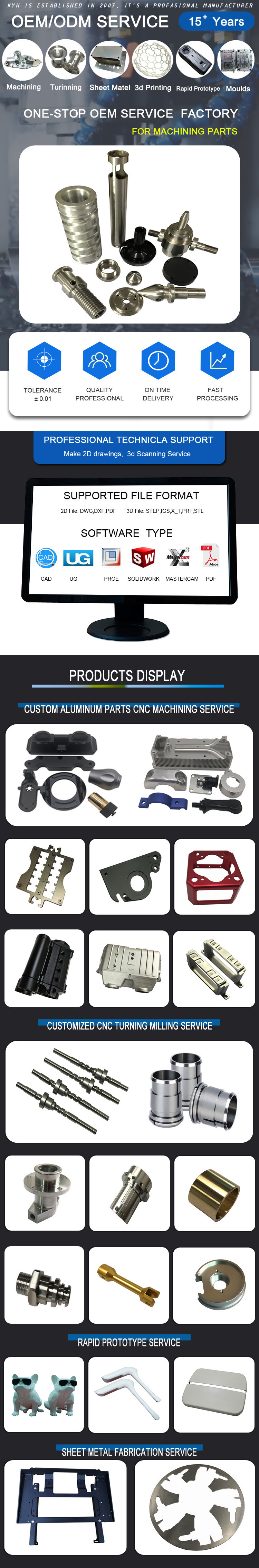 3 4 5 Axis Metal Cnc Turning Lathe Machining Milling Service Custom Aluminum Al6061
