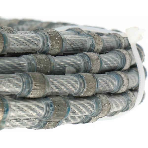 8.8mm Beads Diamond Rope For Granite Profiling / Shape Cutting