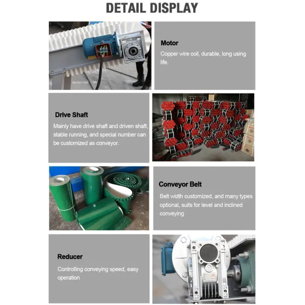 Small Corn Fixed Belt Conveyor 500mm Mini Rubber Conveyor Belt