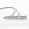 Buy cheap 30cm Motherboard Internal 9pin Pitch 2.54mm to Dual Port USB 2.0 A Female Screw from wholesalers
