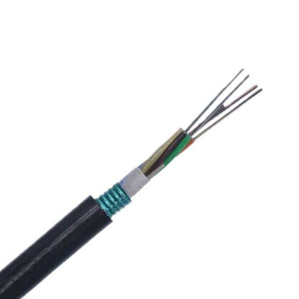 Outdoor 4 Core Fiber Optic Cable SM 9/125um (G.652.D) Armoured With Steel Wire