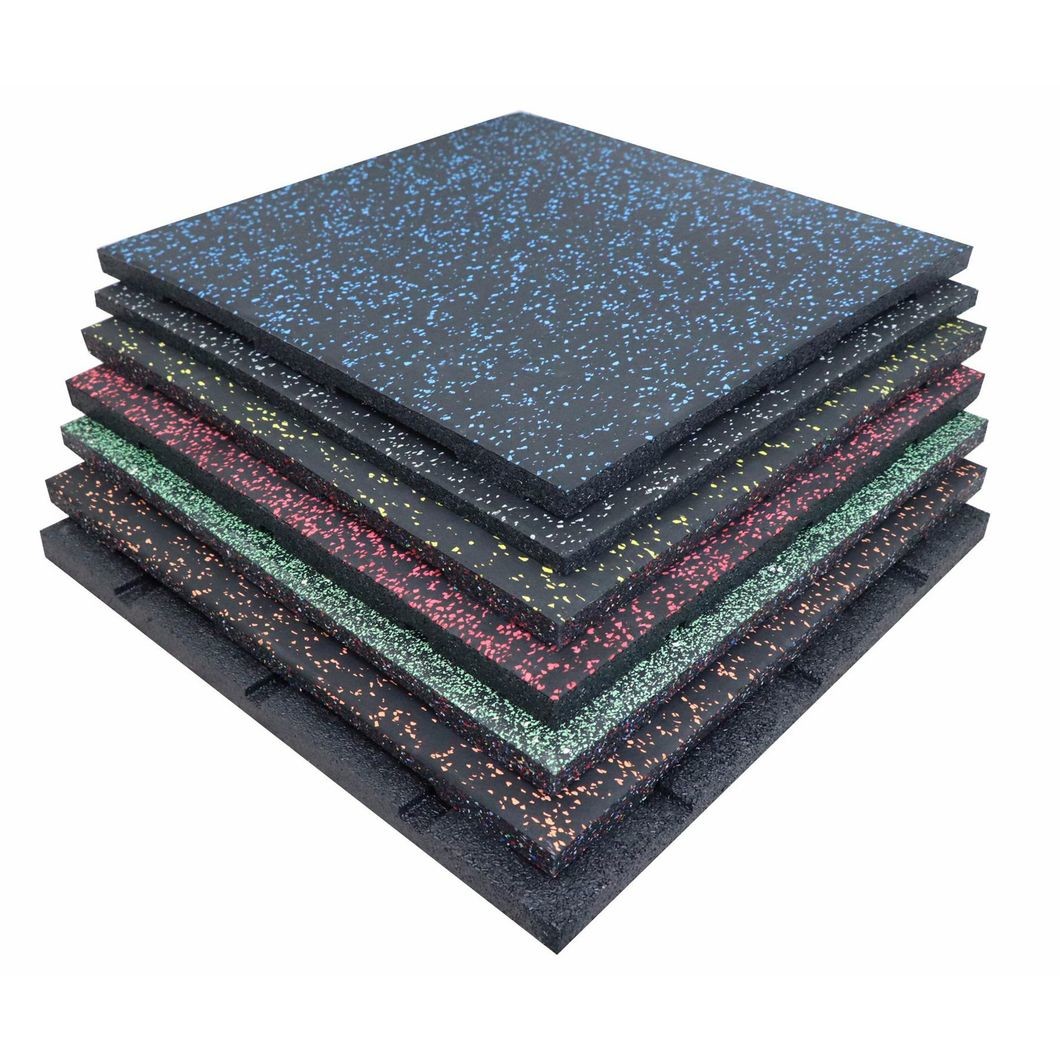 Green EPDM Rubber Gym Flooring Sound Insulation Outdoor Playground Tiles Anti Slip