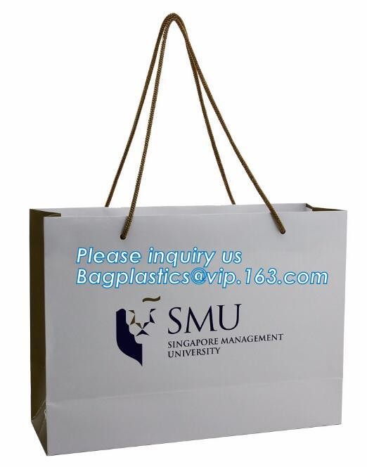 Custom paper bag with handle coated white paper bag printing pattern flower carrier bag,Flower carrier paper bags with d