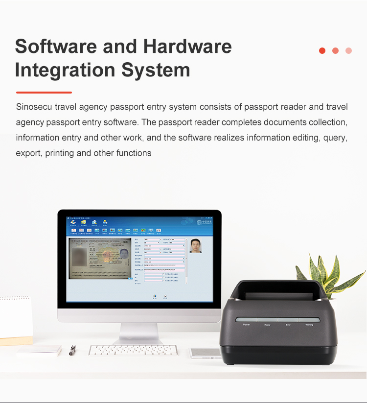 Passport Data Entry 400 DPI Optical Resolution 24 Bit Colour Depth Software and Reader