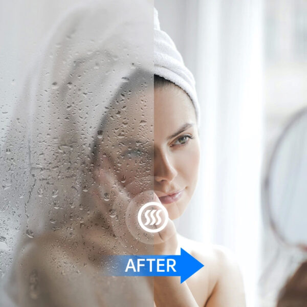 Customized LED Arched Bathroom Mirror Smart Touch Screen Vanity Mirror Anti Fog