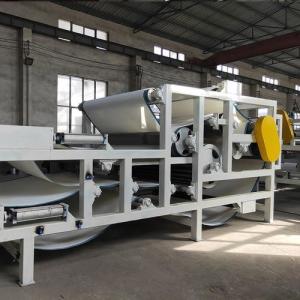 China Screw Squeezer Sludge Press Machine , 1.2m3/h Sludge Dewatering Belt Press wholesale