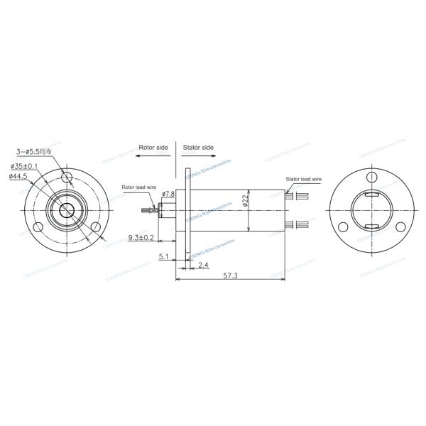 HD-SDI Signal Capsule Slip Ring with Electric Power for Industrial System