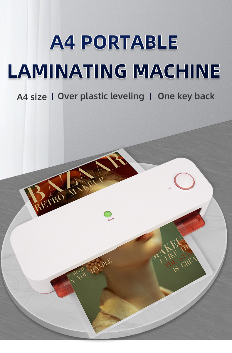 Office A4 Paper Size Laminator Small Desktop Lamination Machine for Photos and PVC