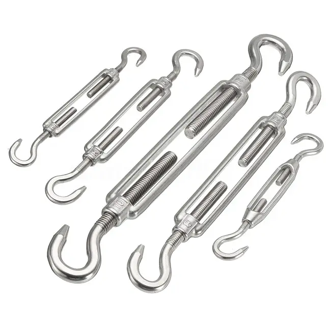 316 Stainless Steel Frame Type Eye Hook Turnbuckle for Heavy Duty Wire Rope Tensioning and Durability in Mining Industry