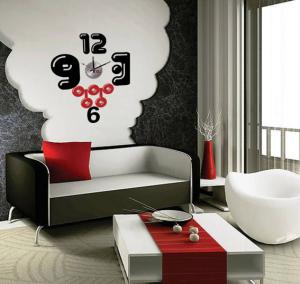 China Eco-friendly Home Decoration Diamond Digits Wall Sticker Clock 10D027 wholesale