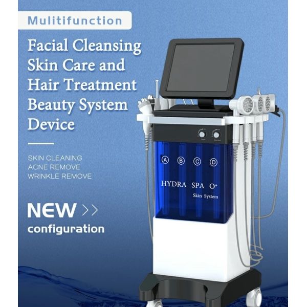 300W Professional Hydrafacial Machine 14 In 1 Hydra Dermabrasion Facial Machine 1Mhz
