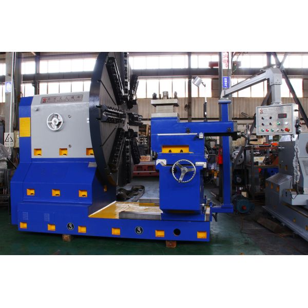Flange Turning Facing Horizontal Lathe For Machining 5000 Mm Diameter Flywheel