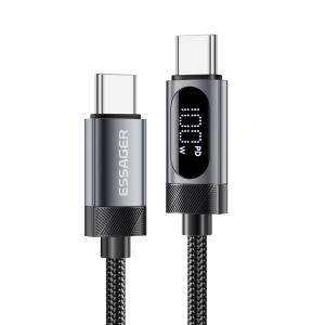 China ESSAGER ES-X64 Series 60W 100W LED Display USB Type C Charging Cable wholesale