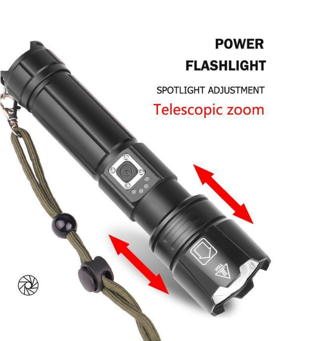 High Lumens LED Torch Flashlight Rechargeable For Outdoor Activity