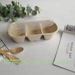 Costom Printed Paper Pulp Takeaway Sauces Packing Tableware Multi-Compartment