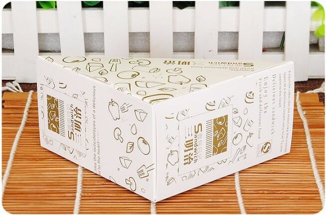 kraft paper sandwich box with window ,triangle sandwich box for packaging,Cardboard Box With Clear Window Burger Sandwic