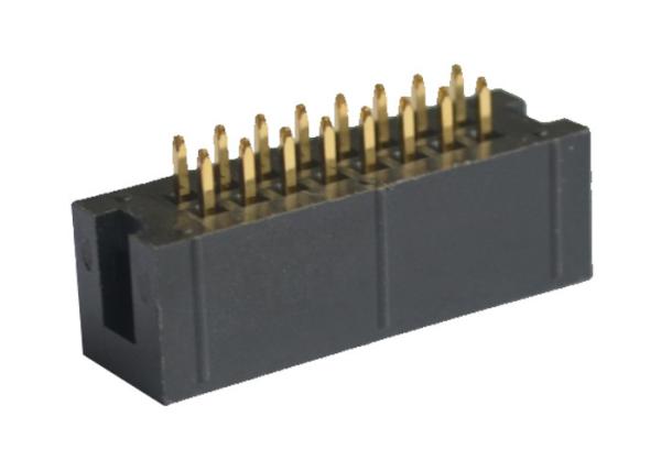 Quality Box 2.54 mm Header Connector 180 Degree DIP Through Hole Board To Wire for sale