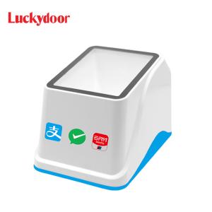 China 2D Large Scan Window Desktop Payment Box Hands Free Barcode Scanner With Voice Speaker wholesale