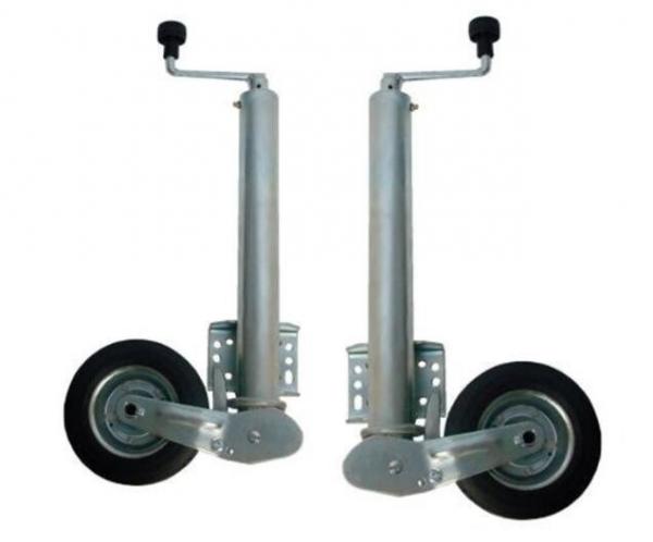 Quality 6″ 350kg Solid Rubber Wind Up Jockey Wheel For Box Trailer for sale