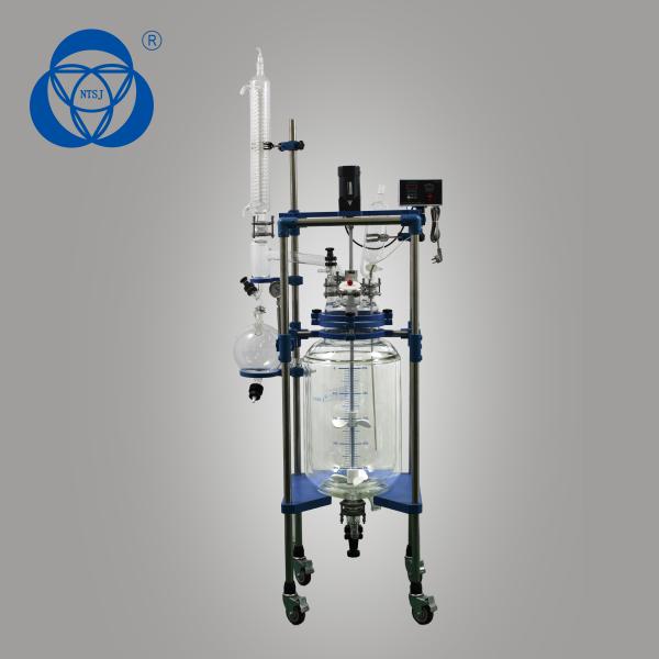 Quality Batch Jacketed Glass Reactor Vessel With Rectification Column Condenser for sale