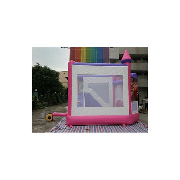 Pink Cars Inflatable Jumping Bounce House With Printing For Toddler