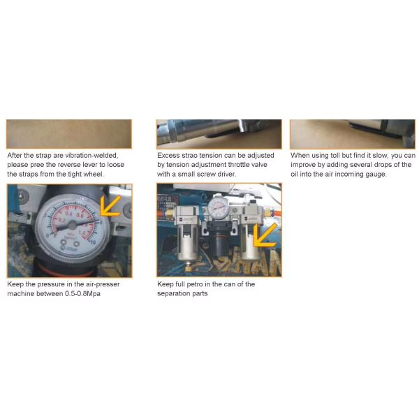 PET/PP Strapping Tool Packing Machine Pneumatic Automatic Strapping Machine Plastic Packaging Material 0 Voltage