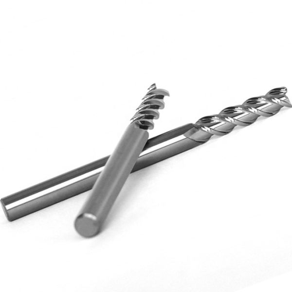 2 Flutes D8 Tungsten Carbide End Mills Without Coating For Aluminum